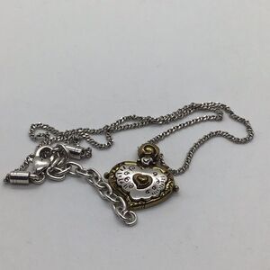 Brighton Wild Heart Silver and Gold Toned Pendant Necklace